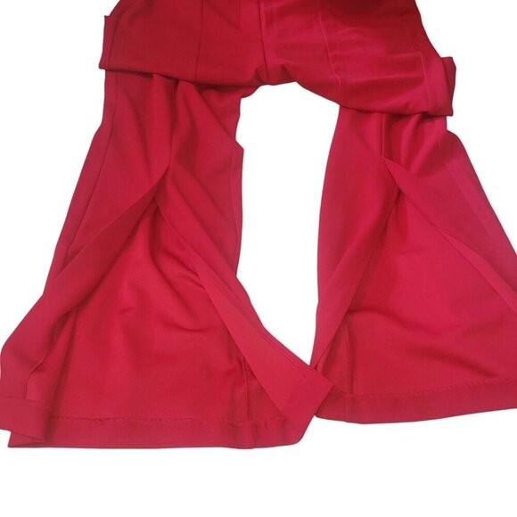 Suzy Shier Red Pull On Pants with Split Seam on Front Legs L - Picture 2 of 4
